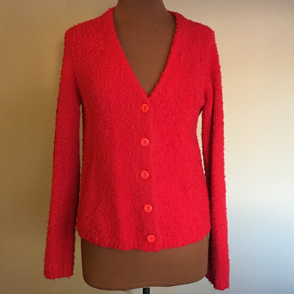 CAROLE LITTLE SPORT Vintage 90's Red Cozy Crew Neck Sweater - Picture 8 of 8